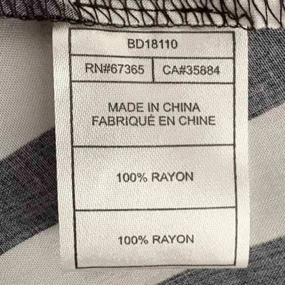 BB Dakota Zamora Black and White Striped Dress Women’s Size 10 Office - Picture 10 of 11